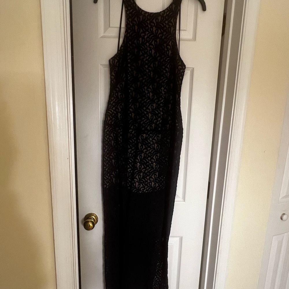 Free People Blue Lace Maxi Dress